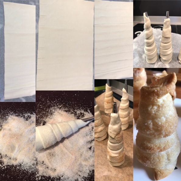 Schillerlocken / Schaumrollen (Füllung: Herrencreme) - Kathis Rezepte