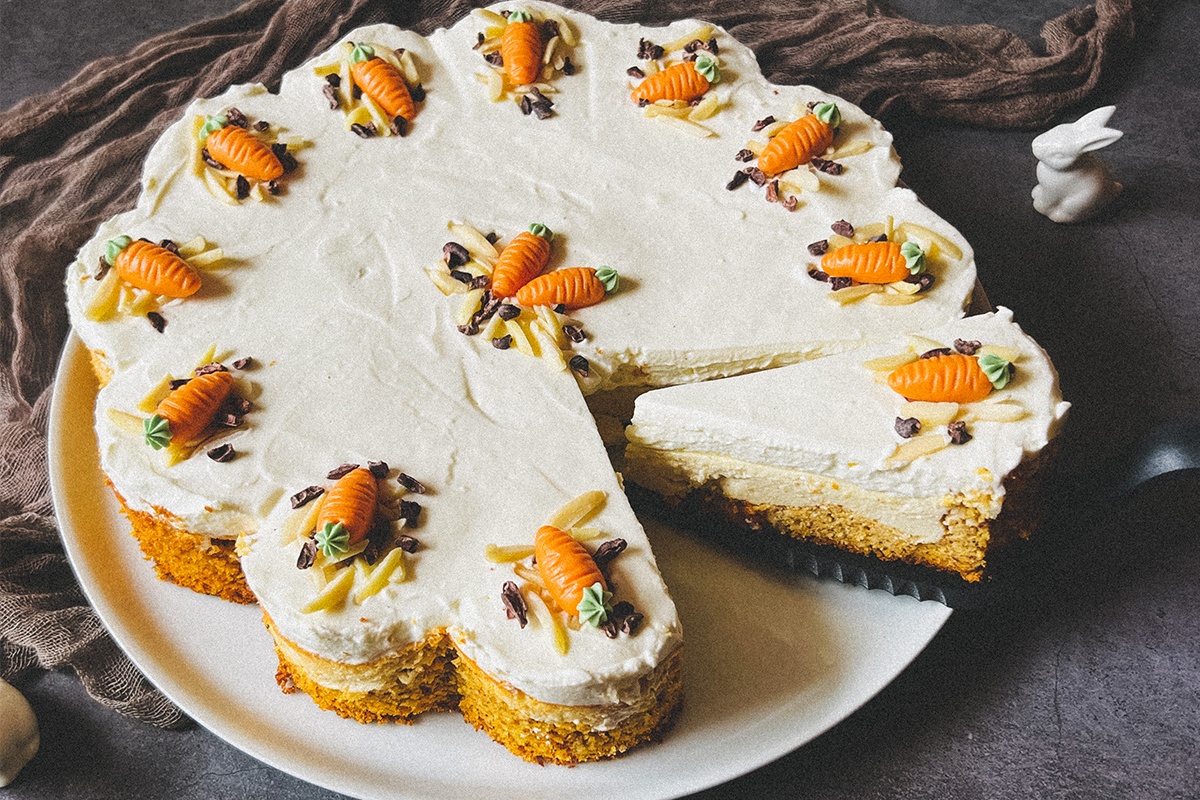 Karottenkuchen - Cheesecake mit Frosting - Kathis Rezepte