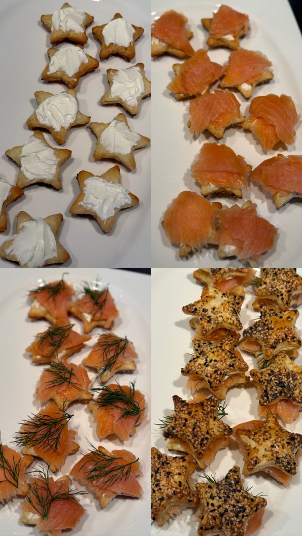 Lachs Blätterteig Häppchen - Blätterteigsterne - Kathis Rezepte (2)